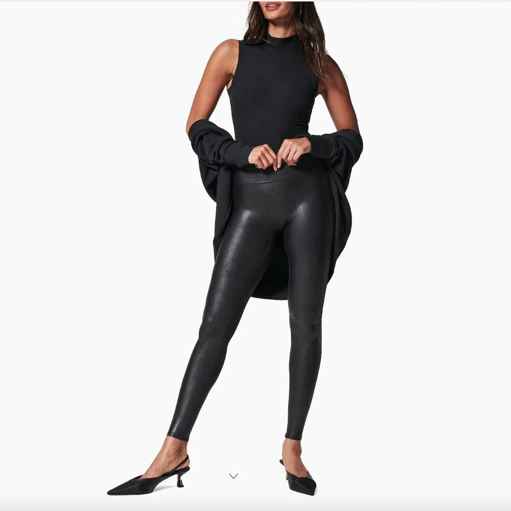 NWT Spanx Faux Leather Leggings - Picture 2 of 6